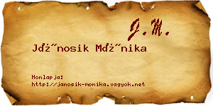 Jánosik Mónika névjegykártya